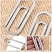 OSALADI 2pcs Creative Stainless Steel Paper Clips for Office Use File Clamps and Money Fixators for Organizing Documents and Cash Minimalist Silver Design