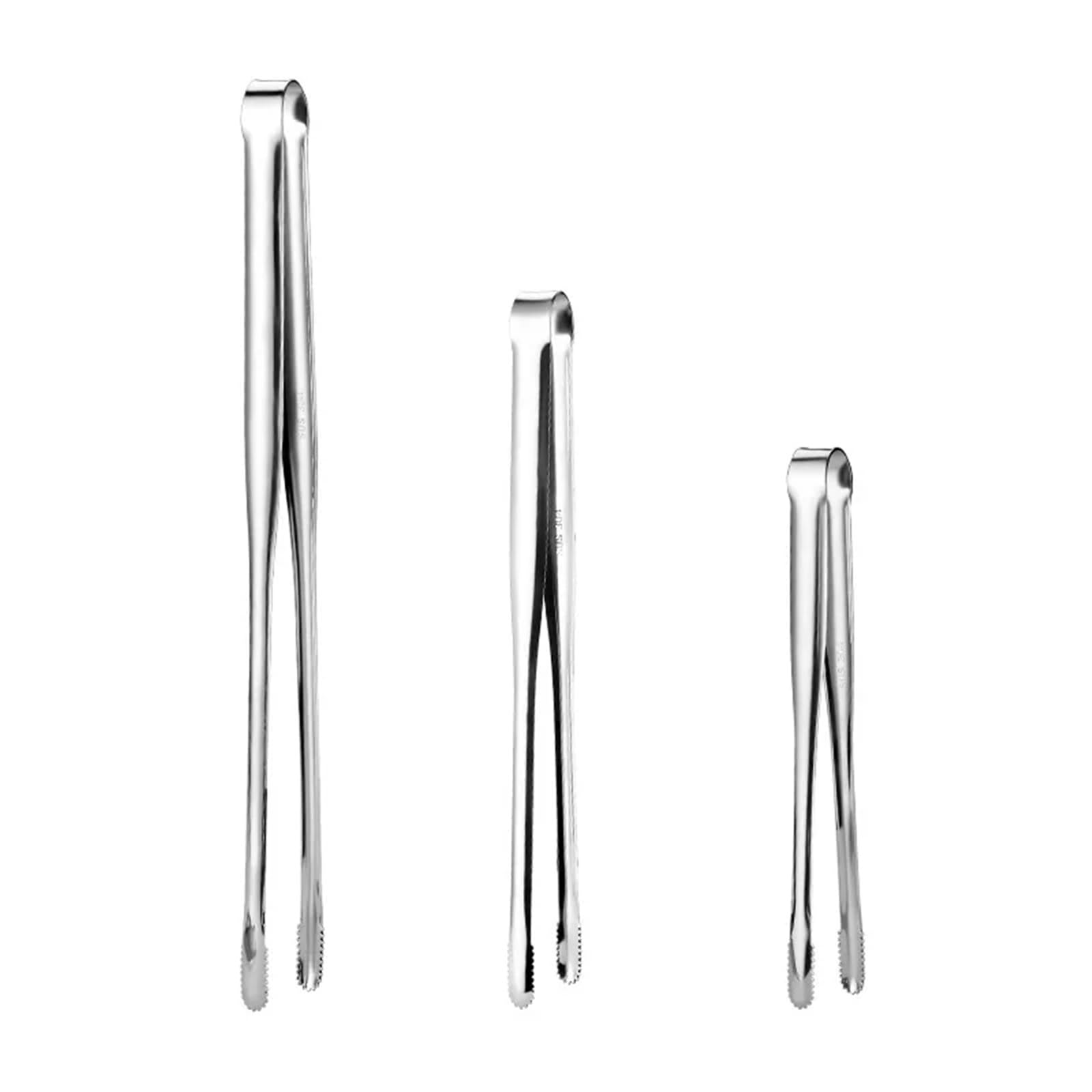 Pinzas Cocina Pinzas for barbacoa (2 unidades), antideslizantes, de acero inoxidable, portátiles, for picnic, ensalada, filetes, utensilios cocina(2Pcs M)