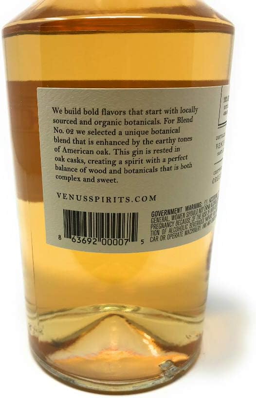 Venus Spirits, Gin Botanical Blend No 02 Organic, 750 Ml