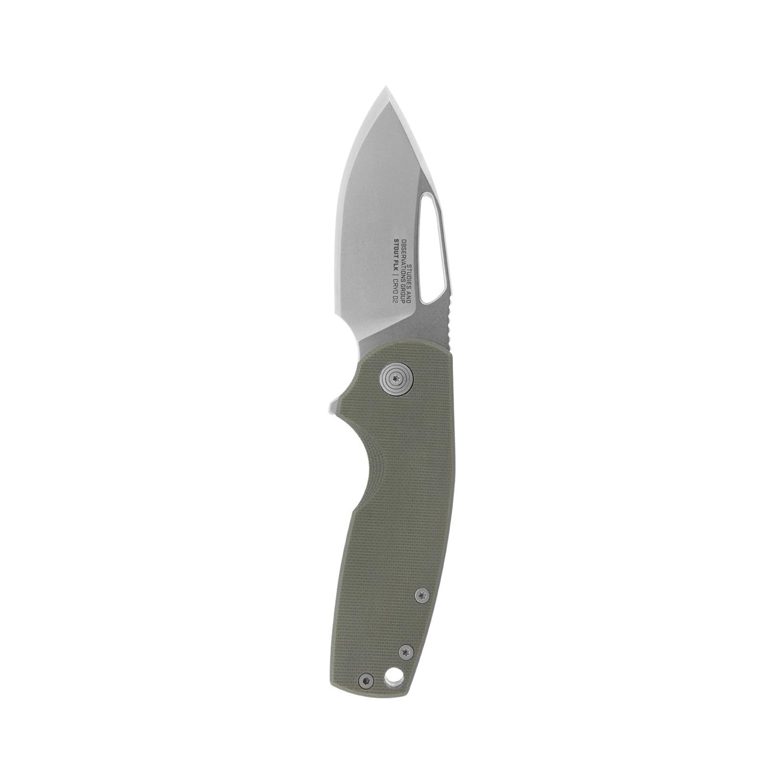 SOG Stout FLK Everyday Carry Compact Camping Folding Knife | G10 & Steel Handle | CRYO D2 Steel Blade | Quick Opening