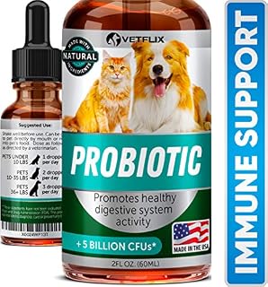 Premium Probiotics for Dogs & Cats - Digestive Enzymes & Prebiotics Supplement