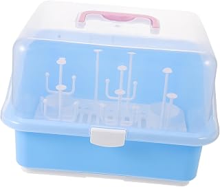 Milisten Almacenamiento Biberones y Utensilios de Escurrebiberones Práctico Organizador Portátil de Bebés Capacidad de Asa Material y Almacenamiento de Biberones Color