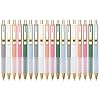 Linbsunne Ballpoint Pens Black Medium Point 1mm with Super Soft Grip Ball Point Pen for Men Women Retractable(gold-18 pcs)