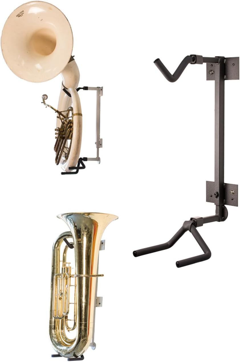 String Swing BHH09-FW Tuba / Sousaphone Holder - Black - Flat Wall