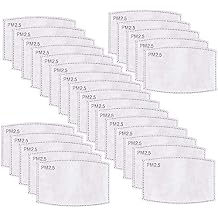 Adult PM2.5 Activated Carbon Filter, Breathing Insert 5 Layers Protective Filter Replaceable Anti Haze Filter Paper Adult Size - 50 Pieces