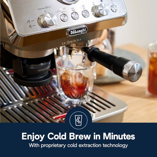 Image of De'Longhi La Specialista Arte Evo Espresso Machine - Compact Cold Brew Coffee Maker with Grinder, Milk Steam Wand /Frother & Tamping Tools - Home Barista Kit for Lattes, Cappuccinos, Iced Coffee