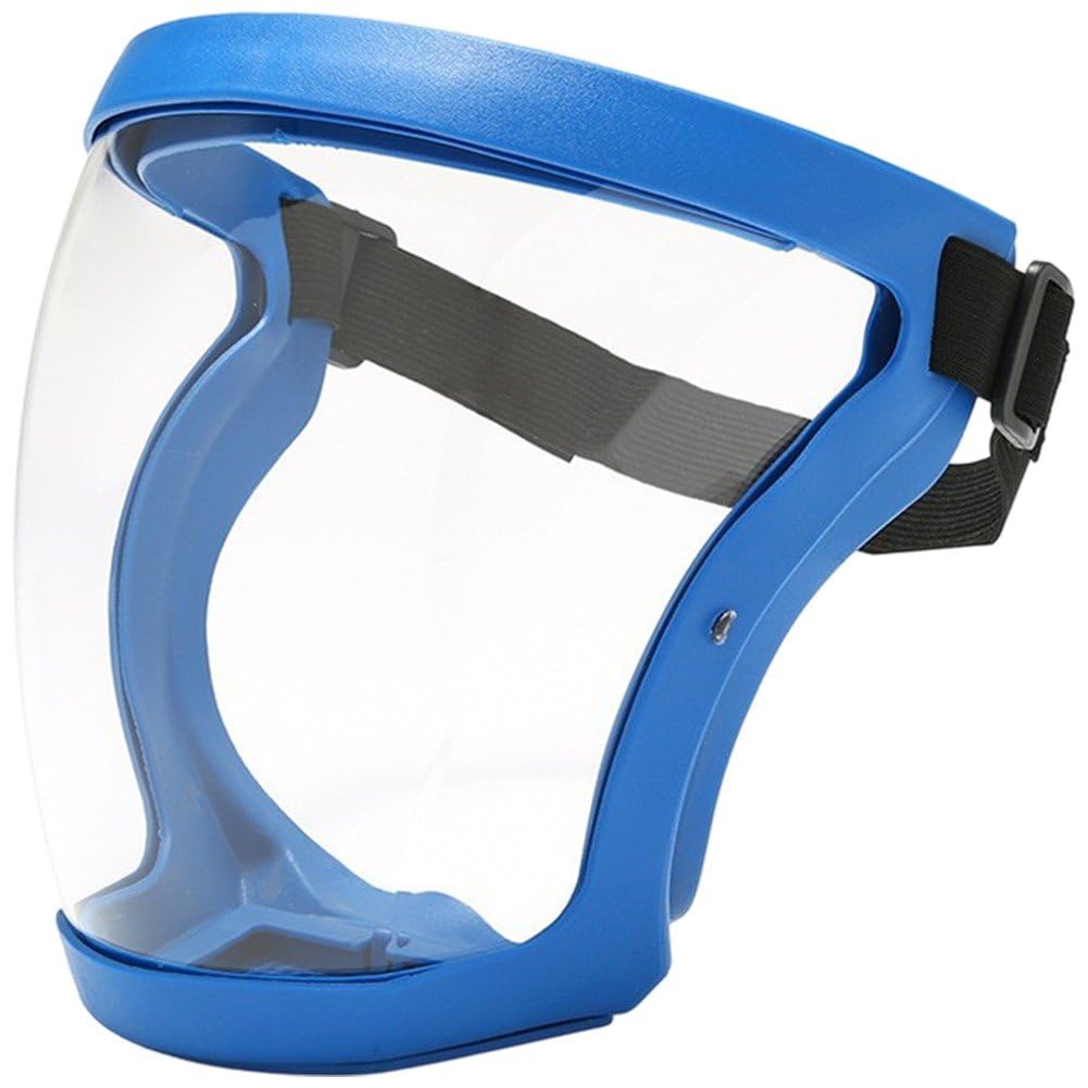 Sslvya Full Face Shield for Yard Work Woodworking, Wide View Clear Visor Full Face Super Protective Shields, Anti-fog, High-definition, Adjustable Headband