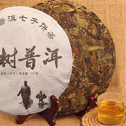 China 357g Primavera Puer Cake Pu Erh Crudo Pu-erh Té verde Hecho a mano Hoja fermentada