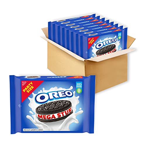Oreo Mega Stuf Chocolate Sandwich Cookies, Party Size, 8 - 1 Lb 9.35 Oz Packs #TOP27