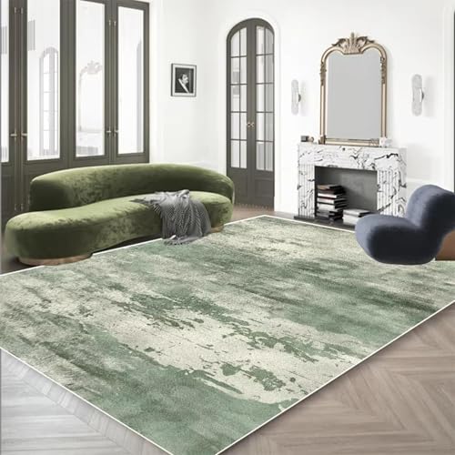 Tapis vert 120x180cm salon tapis de table design abstrait