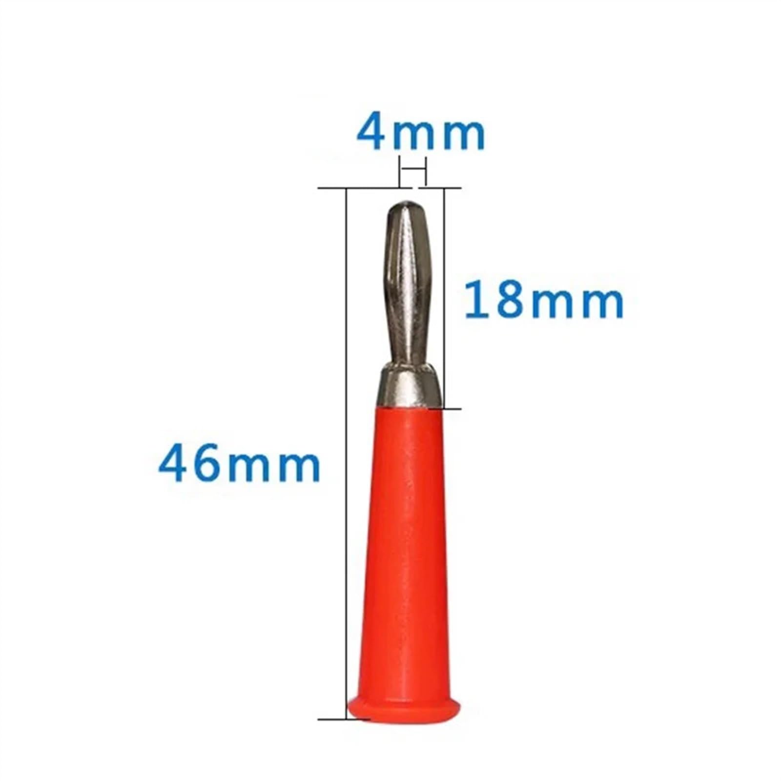 Connecteur de fiche Banane à vis, 40 pièces, 4mm, tête Banane, Couleur Noir et Rouge, fiche Banane en Plastique nickelé argenté(B 20Red 20Black)