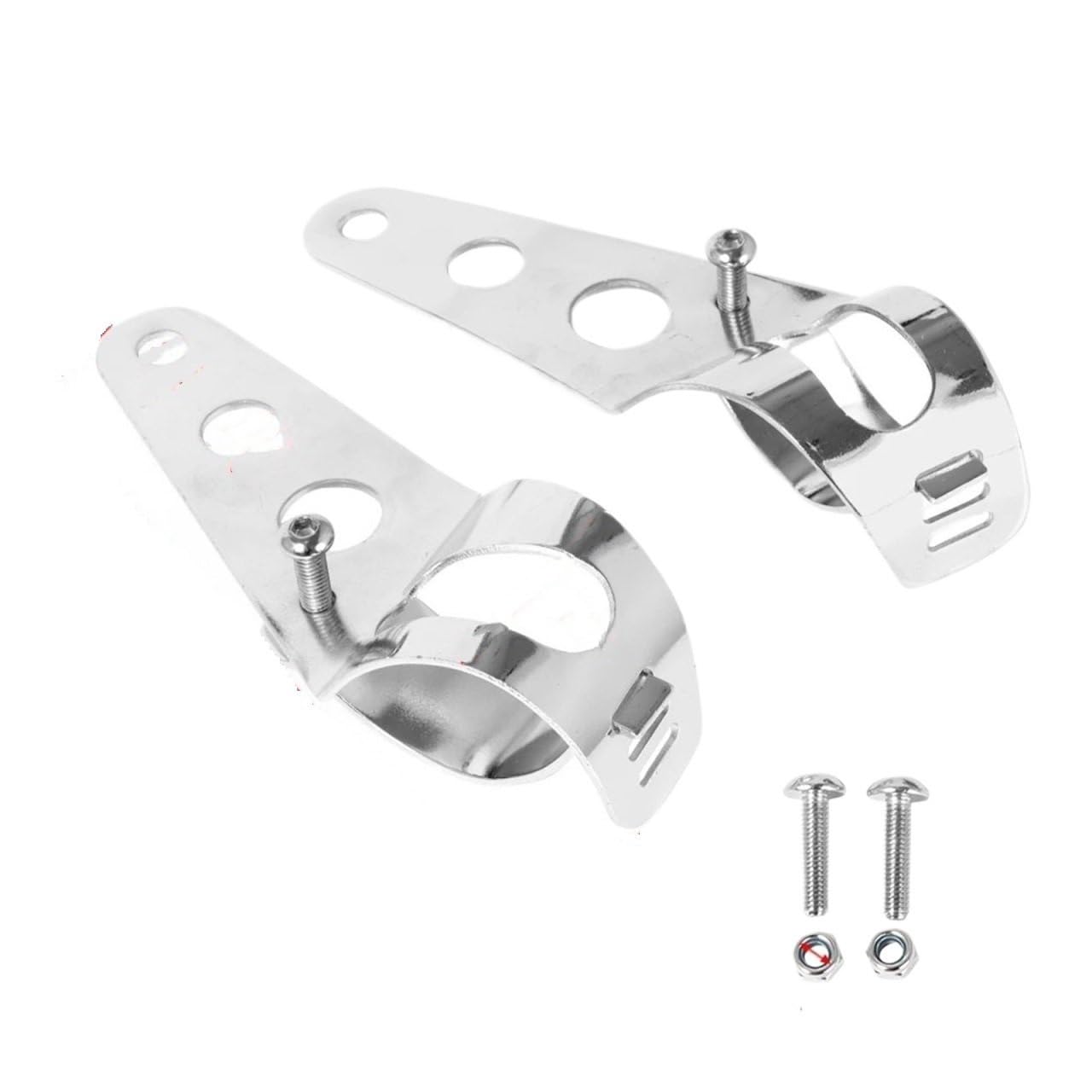 Headlight Bracket Motorcycle Universal Headlight Fit for Kawasaki Fit for Harley Bobber Racer KZ1000 1100 KZ550 KZ650 35mm-43mm Fork Tube(Big Chrome)