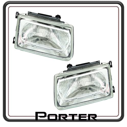 RICAMBIO COMPATIBILE GSC RICAMBI SRL KIT COPPIA FARO FARI FANALE PROIETTORE PROIETTORI GRUPPO OTTICO ANTERIORI COMPATIBILI PER PIAGGIO PORTER 1300 16V FINO AL 2009 - PIAGGIO PORTER 1200 1400 DIESEL FINO AL 2008