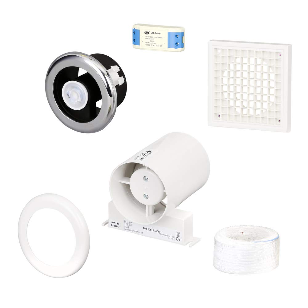 Buy Prodex PXBR100 InDuct LED Shower Light Fan Kit with Timer, 3 W