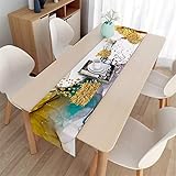 - - - Taille Différente: 3 tailles disponibles pour vous aider à trouver la bonne taille. la taille du chemin de table -33x150cm(13x59inch) / 33x180cm(13x71inch) / 33x200cm(13x79inch). convient à la plupart des tables à manger. Très pratique!