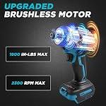 1800 in-lbs Cordless Impact Driver 1/4 HEX Compatible with Makita 18v Battery, 200N.M(148 ft-lbs) Brushless Motor, New Impact Drill with 4 Modes Speed& LED Light (Battery Not Included)