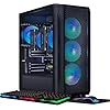 STGAubron PC para juegos de doble CPU, Intel i7 Xeon E5 dual hasta 3.7GHz, Radeon RX 580 8G, 16G DDR4, 512G SSD, WiFi 6, BT 5.3, ventilador RGB x 4, Windows 11 Home