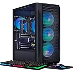 STGAubron Dual CPU Gaming PC, Dual Intel i7 Xeon E5 up to 3.7GHz, Radeon RX 580 8G, 16G DDR4, 512G SSD, 600M WiFi, BT 5.0, RGB Fan x 4, Windows 10 Pro