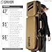 Savior Equipment Specialist Series LRP Tactical Sniper Long Range Precision Gun Bag Soft Case w/ 2 MOLLE Pouches, Scope Cover, Backpack & Shoulder Strap Included, 51 Inch Flat Dark Earth Tan