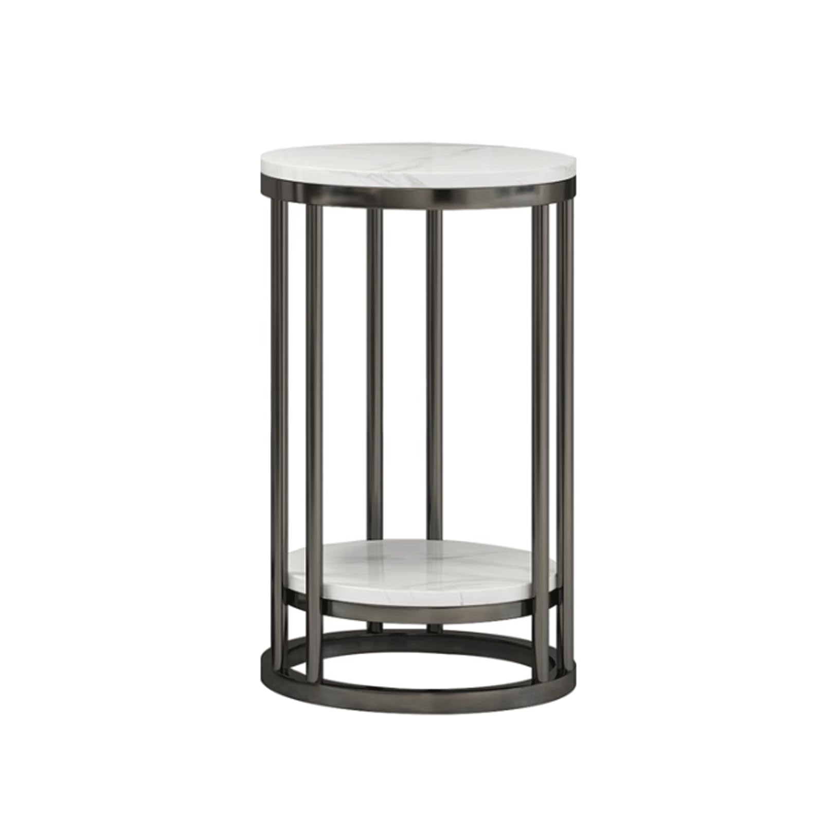 Étagère piédestal marbre pour plante et décoration salon chic