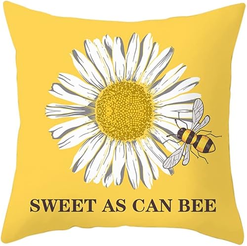 Miniatura 7 de Katutude Juego de 4 fundas de almohada florales de 18 x 18 pulgadas, decoraciones de primavera y verano, fundas de cojín decorativas para sofá,