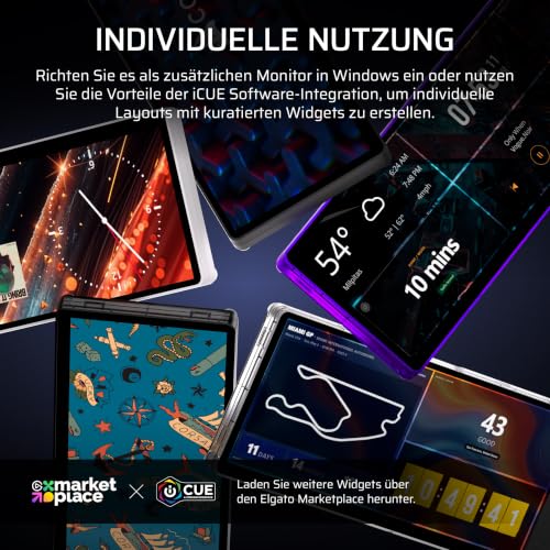 CORSAIR XENEON EDGE 14,5-Zoll-2K-LCD-Touchscreen HDMI und USB-C – Rauchgrau – Ansicht 4