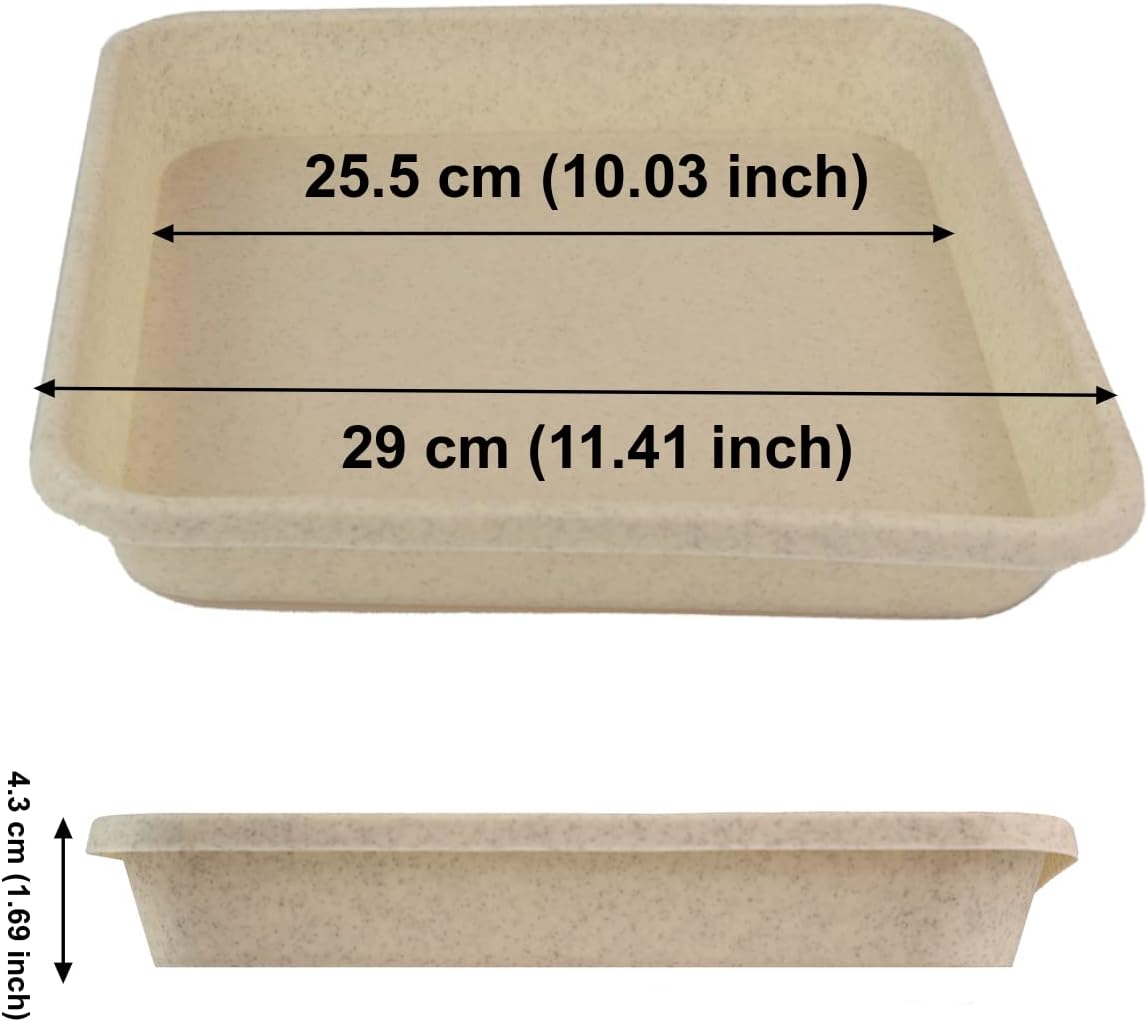 Home Garden Ornaments Square Plant Pot Saucers, Drip Tray - Image 4