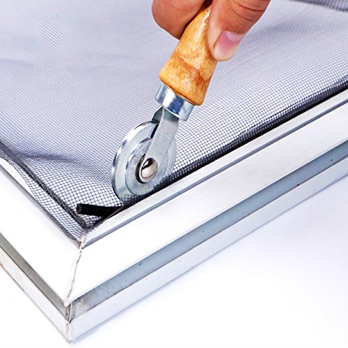 Senneny Screen Rolling Tool, Screen Spline Roller Tool With Wooden Handle And Steel Bearing Wheel #TOP4