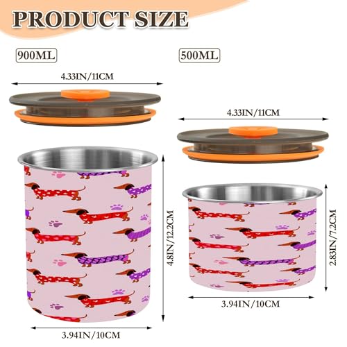 Contenedor hermético acero inoxidable para café 17 oz miniatura 3