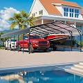 AirWire 20x40 FT Metal Carport, Heavy Duty Car Port Canopy with Reinforced Base and Galvanized Steel Roof & Frame, 2 Car Garage Shelter for Car, Boats and Trucks