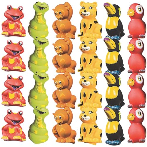 Fun Express Rain Forest Animal Friends Finger Puppets - VBS Vacation Bible School Supplies/Decor - (24 Assorted Animal Set)