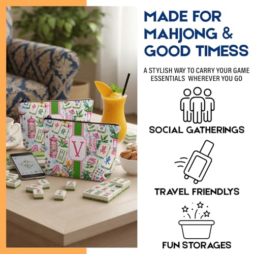 Bolsa personalizada para Mahjong, tamaño 13x7.8 pulg miniatura 6
