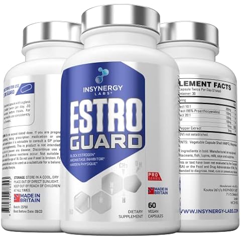 Ultra Premium Estrogen Blocker for Men - PCT Post Cycle | Anti-E Support Supplements | Indole 3 Carbinol Aromatase Inhibitor Stinging Nettle Root | 60 Vegan Capsules Cover