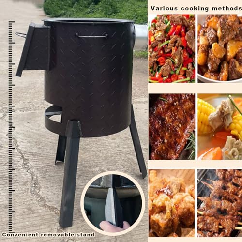 Poêle à bois de camping 35cm compact pour cuisiner sans gaz - 4