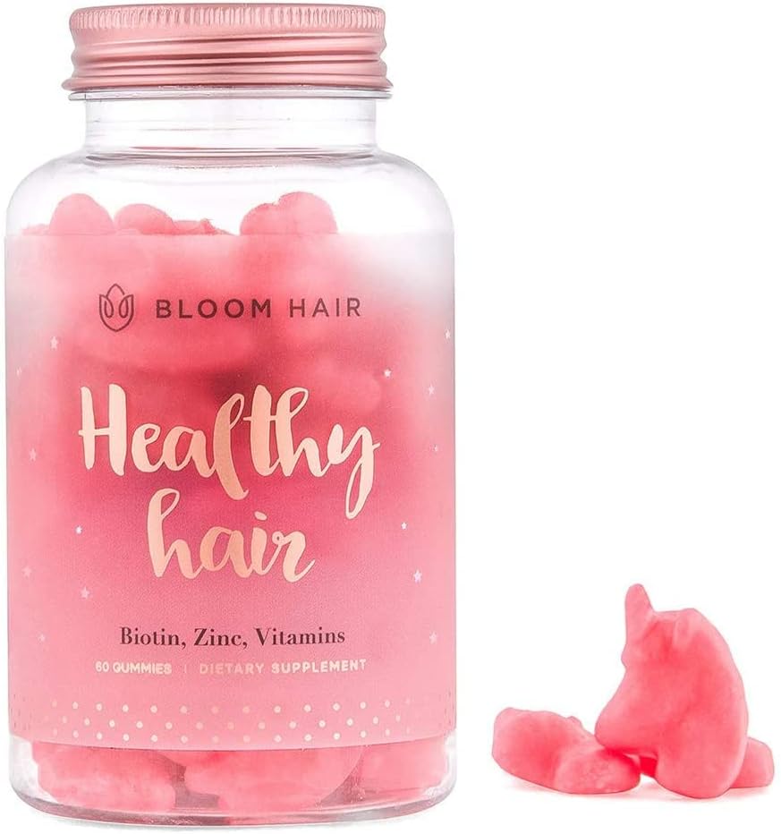 Bloom Hair Gummies for Faster Hair Growth & Biotin Vitamins for Rapid Hair Growth for Women Gummies Hair Vitamins Supplements for Increased Hair Thickness (1 Month Supply) Vegan Hair Growth Vitamins