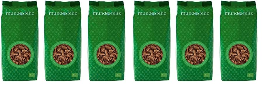 Mundo Feliz Chips de Coco Ecológicos, Tostados y con Toque de Cacao, 3 x 200 g (Paquete de 2)