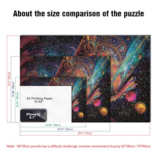 Adult Jigsaw Puzzles 1000 Pieces Exquisite Egyptian Queen Made of cardboard，for and 14 years and over Educational toy for learning Wish List with Santa Claus。size：26x38cm/10.24x14.96inch - Image 4