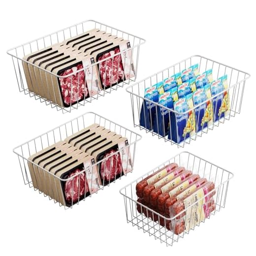 iSPECLE Freezer Organizer Bins – 4 Pack