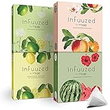 💧 NORMALES WASSER = LANGWEILIG? InFuuzed - DER GESCHMACK FÜR DEIN WASSER - Die ideale Alternative zu zuckerhaltigen Getränken (Eistee, Limonade) und Geschmack wie Sirup, Brausetablette und Pulver mit künstlichen Süßungsmittel wie Acesulfam K, Sucralose, Cyclamat, Aspartam. Mindestens 10 Liter Getränk pro Packung bei der Dosierung von 1 InFuuzed Beutel pro 500ml Wasser.