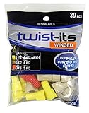 Cambridge Twist-Its 30 Pcs Winged Wire Connectors Assortment-Yellow, Tan, Red