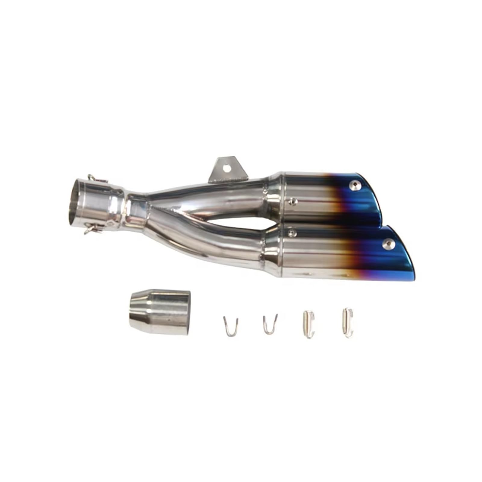 silencioso escape moto Para CBR650 Para R6 Para Z1000 Para NMAX155 | Para Z400 51mm Universal motocicleta doble abajo silenciador Escape tubo doble derecha izquierda Escape Moto(E)
