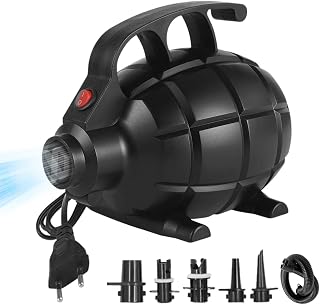 Elektrische Luftpumpe, 600W Elektrische Pumpe mit 5 Düsen für Airtrack Matte, Luftmatratze, Aufblasbare Schwimmringe, Flöße, Wasserbetten, Boote, Kinderbecken
