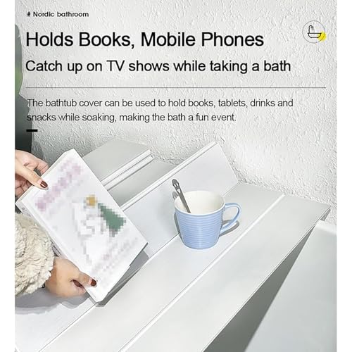 Plateau de baignoire pliable isolé pour maintenir l'eau chaude du bain
