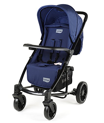 Image of LuvLap Elite Baby Pram Stroller - Blue