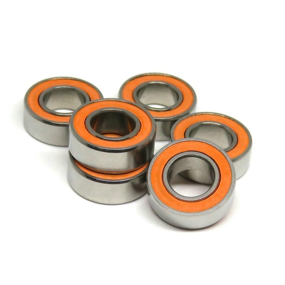 Łożyska kulkowe 10 sztuk S625 2RS 5x16x5 mm ABEC-7 hybrydowe łożysko ceramiczne ze stali nierdzewnej 625 S625C RS drukarki 3D kulki łożyska(S684C-2OS 4x9x4mm)