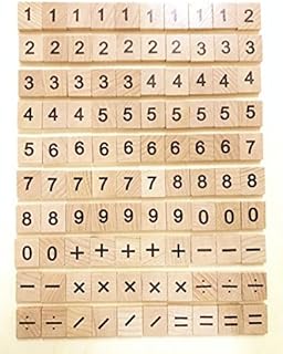 Trimming Shop Wooden Wooden Black Numbers for Arts and Craft Scrapbooking Board Games and Jewellery - Pack of 100