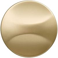 Vista 2 de Hickory Hardware Crest Collection - Pomo plano de 1-1/4 pulgadas de diámetro, acabado ultra latón