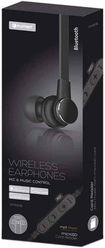 Platinet PM1061B Earphones packaging, black box