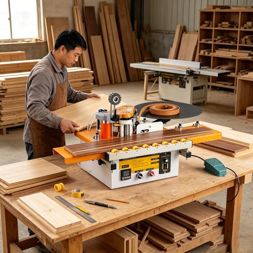 Máquina de bandas de bordes para solucionar cantos despegados e imperfecciones en madera 2