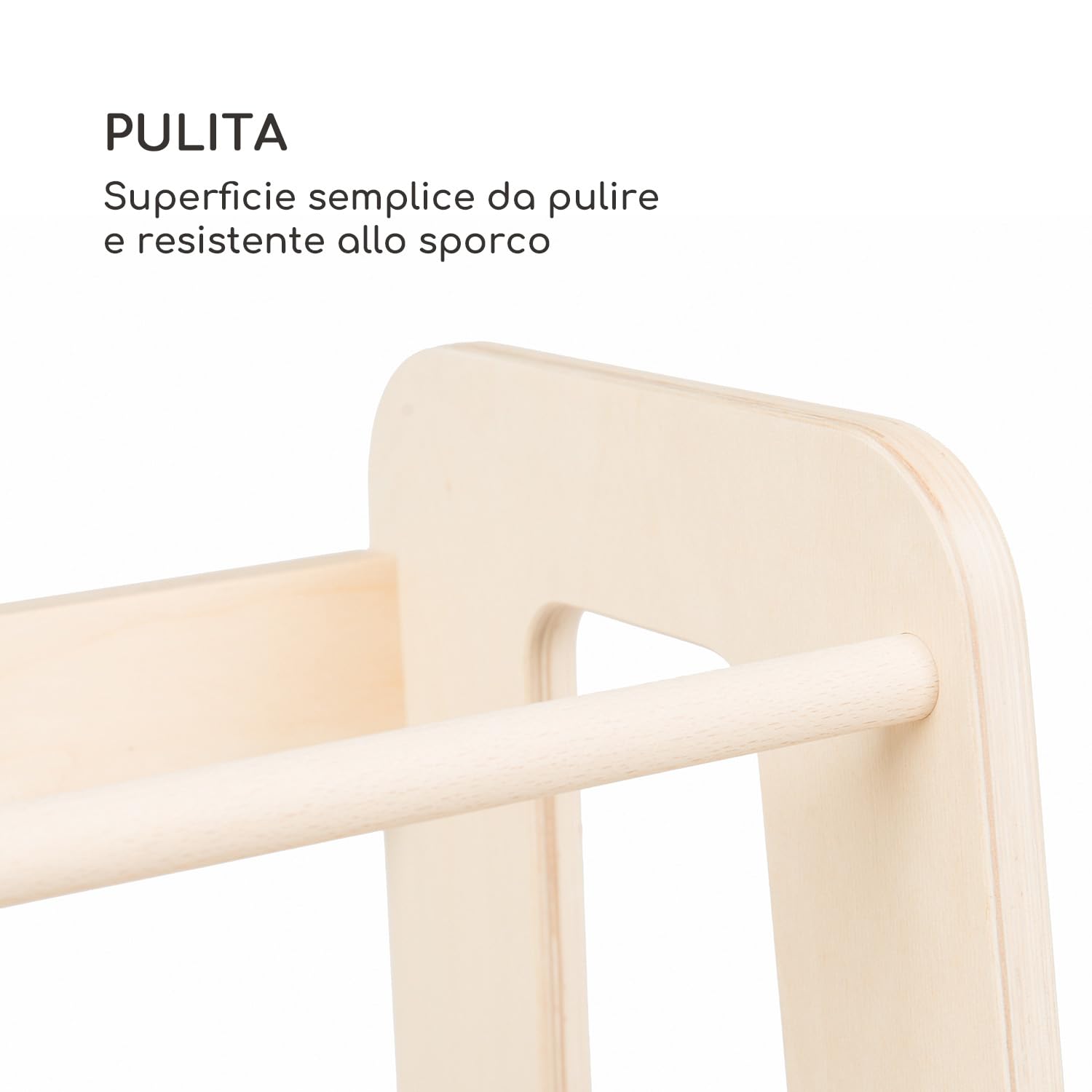 Moblì® Naturalna Wieża Montessori z Regulowanymi Półkami Drewniana Toscana